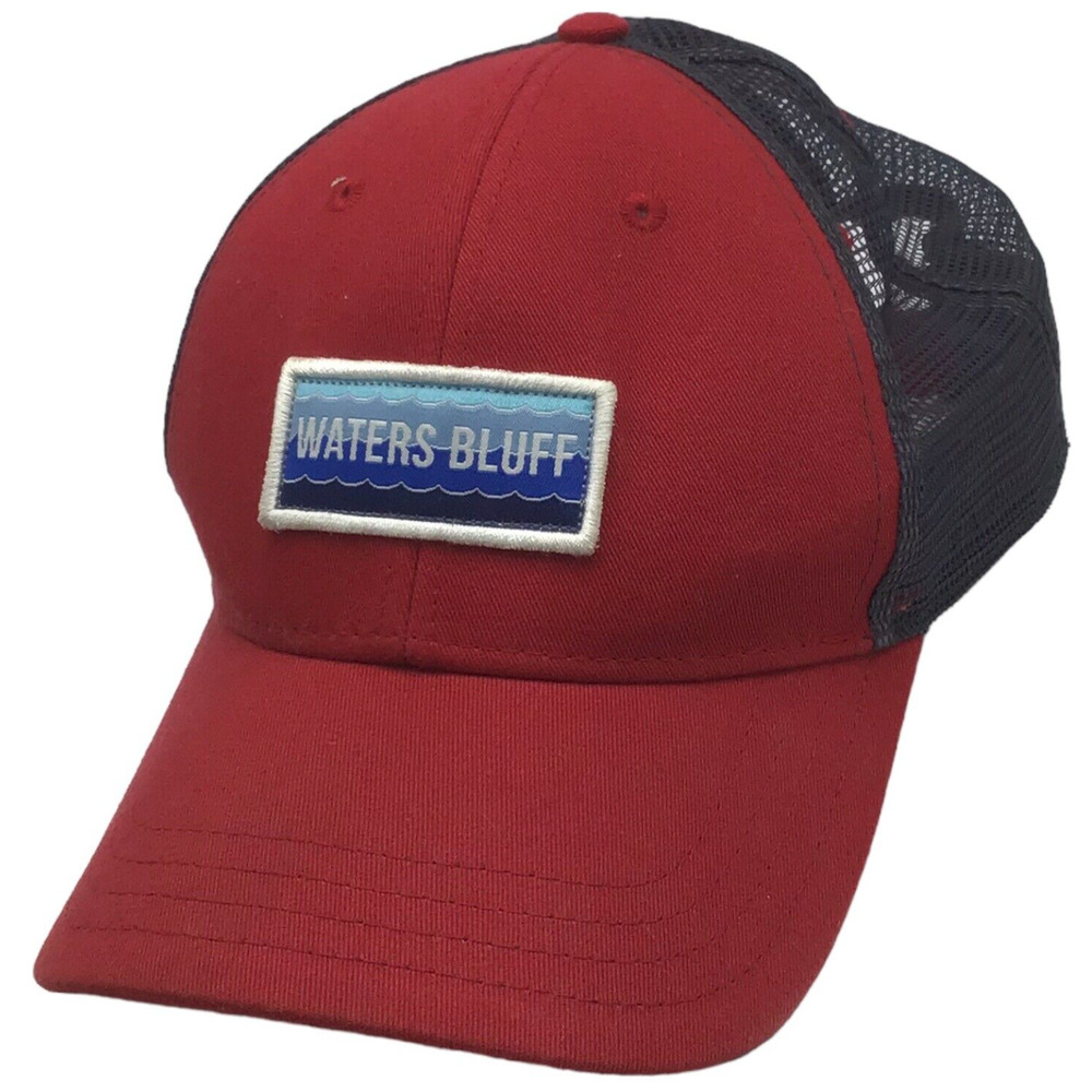 Waters Bluff Clothing Company Men’s Snapback Hat Red & Black  Adjustable